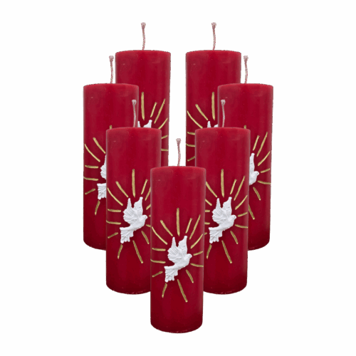 Kit com 7 Velas Pentecostes Espirito Santo