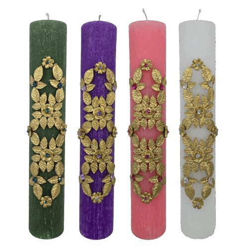 KIT ADVENTO OURO RICO MOD. FLORAL