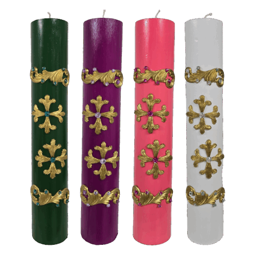 KIT ADVENTO OURO RICO MOD. ARABESCO CRUZ